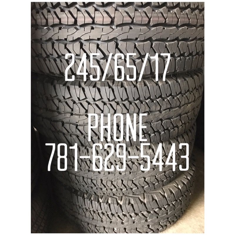 Used Tire For Sale 245/65/17....90% tread left $250 All Four free mounting and Balancing