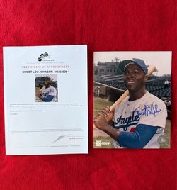Original baseball player autographed