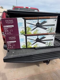 Cortaine 54 in. Indoor/Outdoor Matte Black Ceiling Fan with DC Motor and Remote Control Included $70 EACH NEW FIRM PRICE