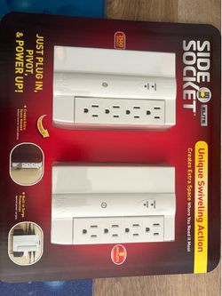 2pc Side Socket Swivel Surge Protectors