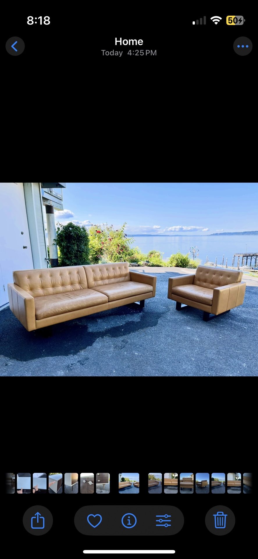 Room & Board Leather Couch… Can Deliver