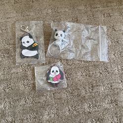 Panda Jujutsu Kaisen Keychains And Mini Figure Stand