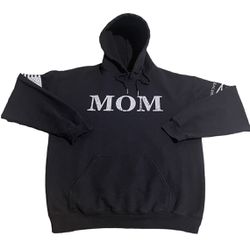 Grunt Style Hoodie Women Medium Black Pullover Sweatshirt Sweater Mom USA Flag