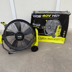 RYOBI 40V HP Brushless Cordless Hybrid WHISPER SERIES 20 in. Air Cannon Fan (Tool Only)