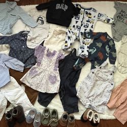 Boys And girls clothes (3-6 Months) / Boys Size 4 Shoes