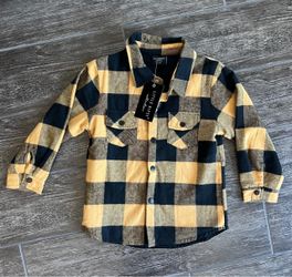 Little Bipsy Plaid Flannel Button-Up Shirt