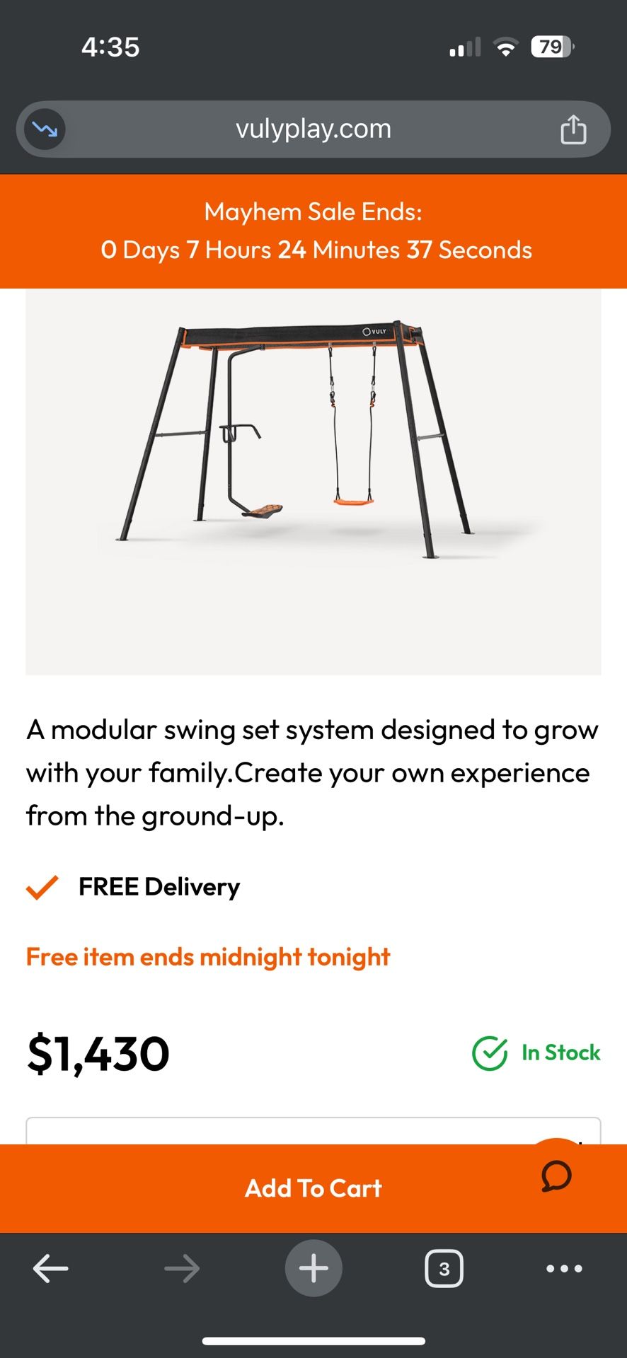 Vuly Swing Set