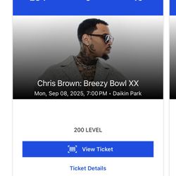 Chris Brown ticket