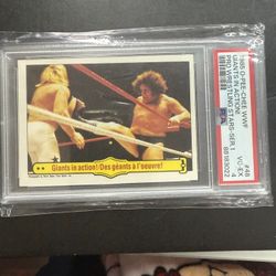 Rear collectible Andre The Giant Wwf Graded card