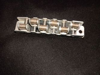 Vintage Guitar Bridge with Threaded Barrel Saddles