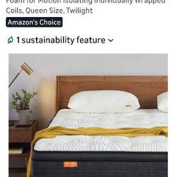 Sweetnight Queen Mattress in a Box - 12 Inch Plush Pillow Top Hybrid Mattress, Gel Memory Foam for Motion Isolating Individually Wrapped Coils, Queen 