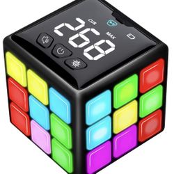 Rechargeable Game Handheld Cube - 15 Fun Brain & Memory Game with Score Screen - Christmas Easter Birthday Gifts for Boys Girls Ages 6-12+ Years Old -