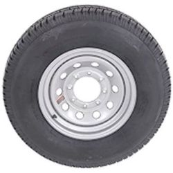 1x 16" Silver Mod Trailer Wheel 8 Lug with Radial ST235/80R16 Tire Mounted (8x6.5) bolt circle