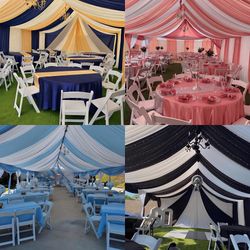 Beautiful Draped Tent Canopy for an Elegant Event Atmosphere ⛺️✨