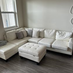 White Leather Couch