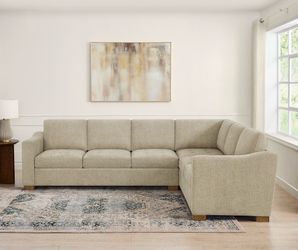 Thomasville Ellsford 2-Piece Fabric Sectional Beige