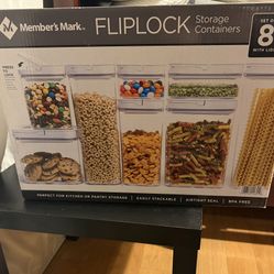 Member's Mark 8-Piece Fliplock Pantry Storage - Plastic Food Storage