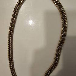 Stainless Steel Gold Plated Cuban Link Chain Necklace 