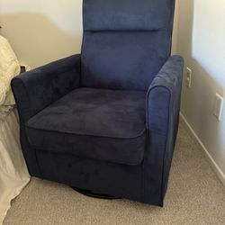 Suede Dark Blue Chair 