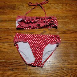 Girls Poka Dot Swimsuit 