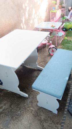 IKEA table and bench