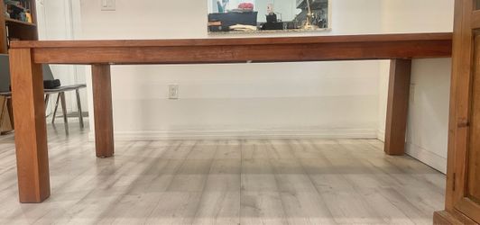 Crate & Barrel Big Sur 96" Solid Teak Dining Table