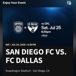 San Diego FC vs Dallas FC