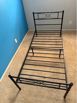 Metal twin bed frame