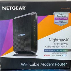 Netgear Night Hawk AC1900 Cable modem Plus Wifi Router