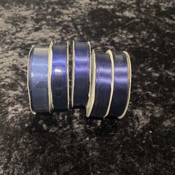 5 Rolls Of Navy Blue Ribbon