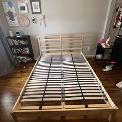 IKEA Full Size Bed: TARVA Frame & Upgraded LÖNSET Slats - Excellent Condition!