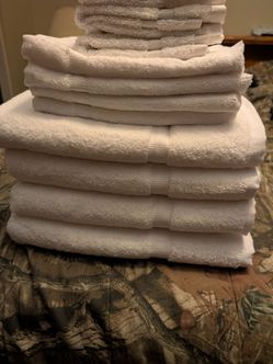 12 piece towel set All White set