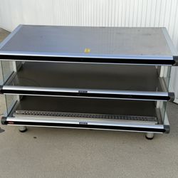 Used Hatco GR2SDS-48D Glo-Ray Designer 48" Slanted Double Shelf Merchandiser - 120/240V
