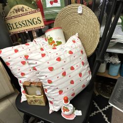 Adorable New Strawberry Pillow 