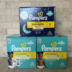 Pampers Swaddlers Diapers, Size 5