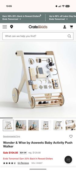 Wonder & Wise Baby Activity Push Walker