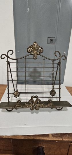 vintage-style metal cookbook stand