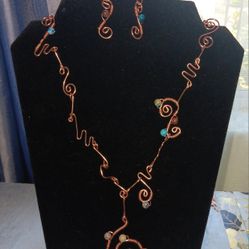 Copper Beaded Necklace 