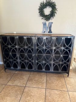 Metal and Wood Sideboard