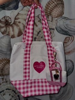 Gingham tote bag
