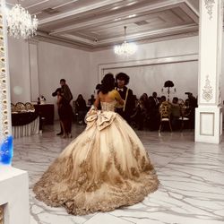 Quinceañera Dress ( Crown, Train, Petticoat) 