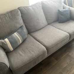 Sofa 3 Seats - Gray Color, Comfortable and in Good Condition