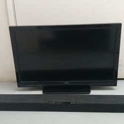 TV With A Soundbar And A Futon_ Bed