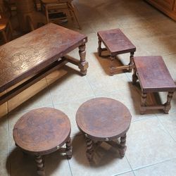 Peruvian Coffee Table Set.