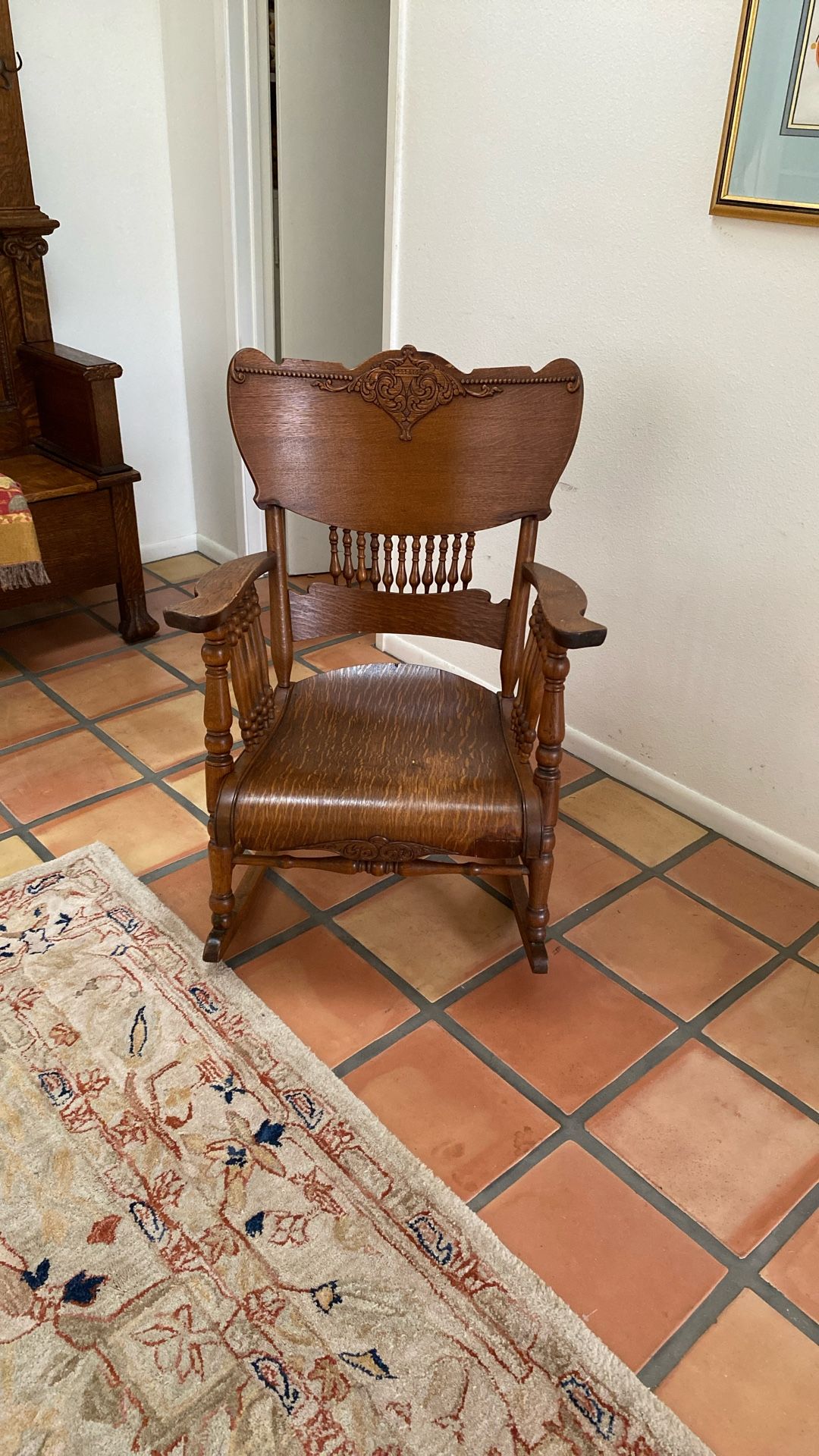 Tiger Wood Oak Rocker