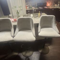 3 grey bar Stools 