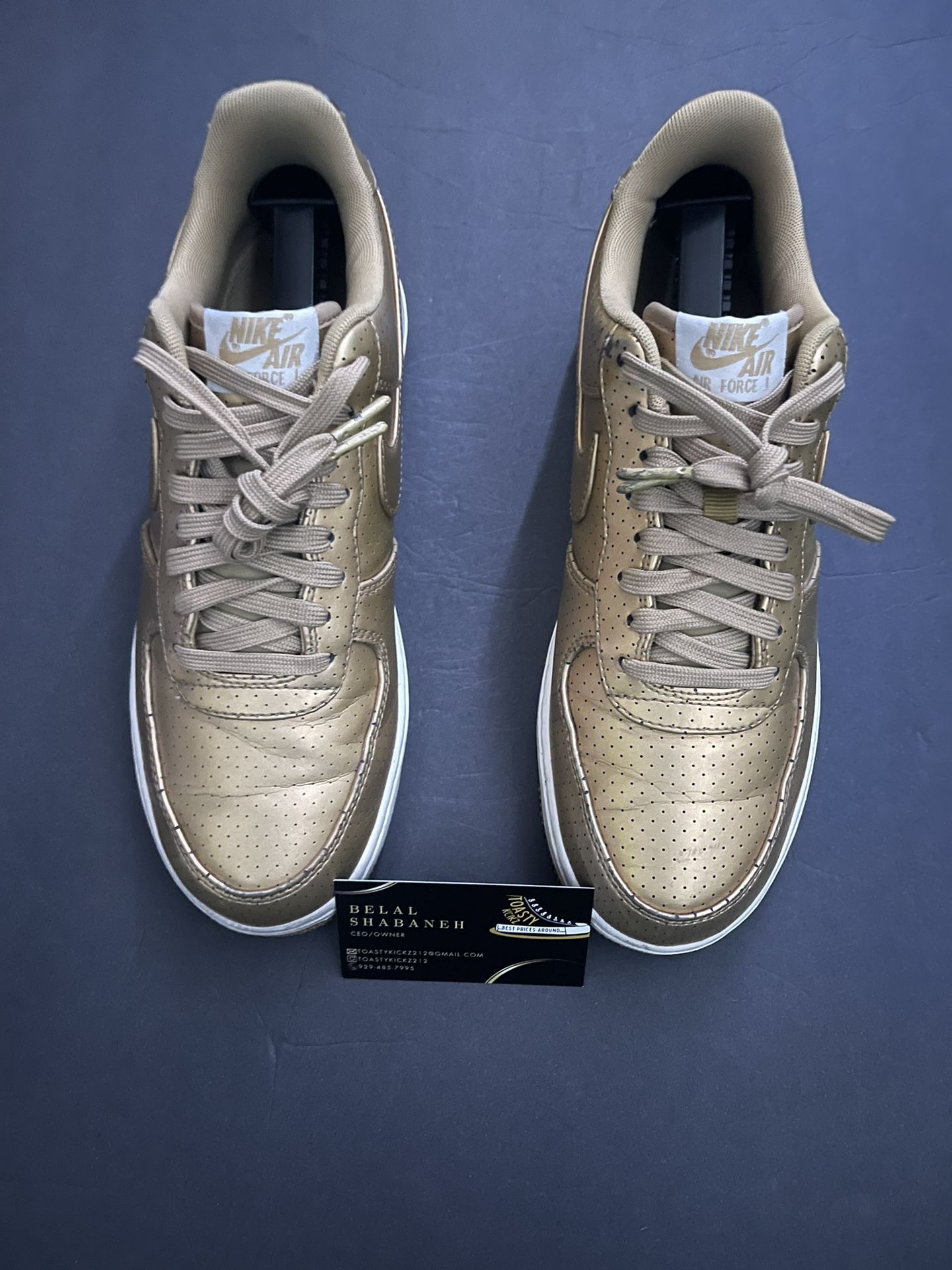 Metallic Gold Air Force 1s Proof Of Authenticity Available 