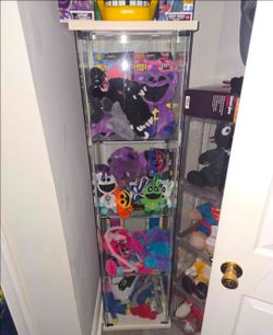 Ikea detolf white with lights