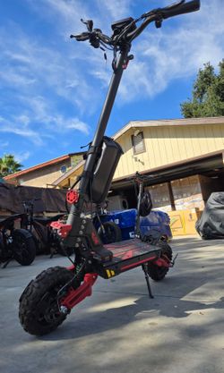 Off-Road Electric Scooter Black Red, 45 mph