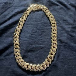 7" 20 Mm Cuban Link Bracelet Gold Filled 